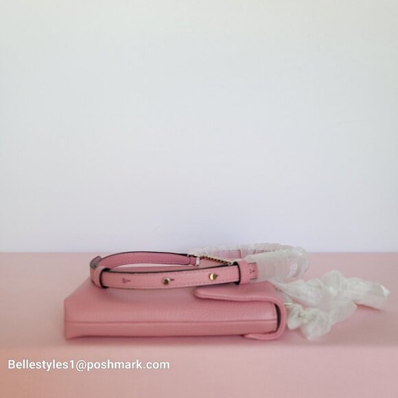 KATE SPADE Bradley North/South Pebbled Leather Phone Crossbody- Rococo Pink🎈⭐ - Picture 8 of 16